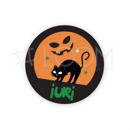 Crachá Halloween – Gato